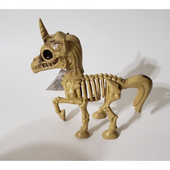 Halloween Spooky Bonez Unicorn Skeleton Decoration 7" - Picture 2 of 3